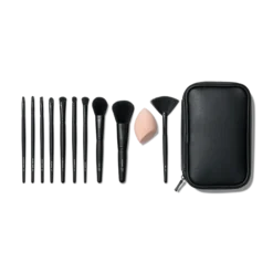 Full Face & Eye Makeup Brush Set with Travel Case