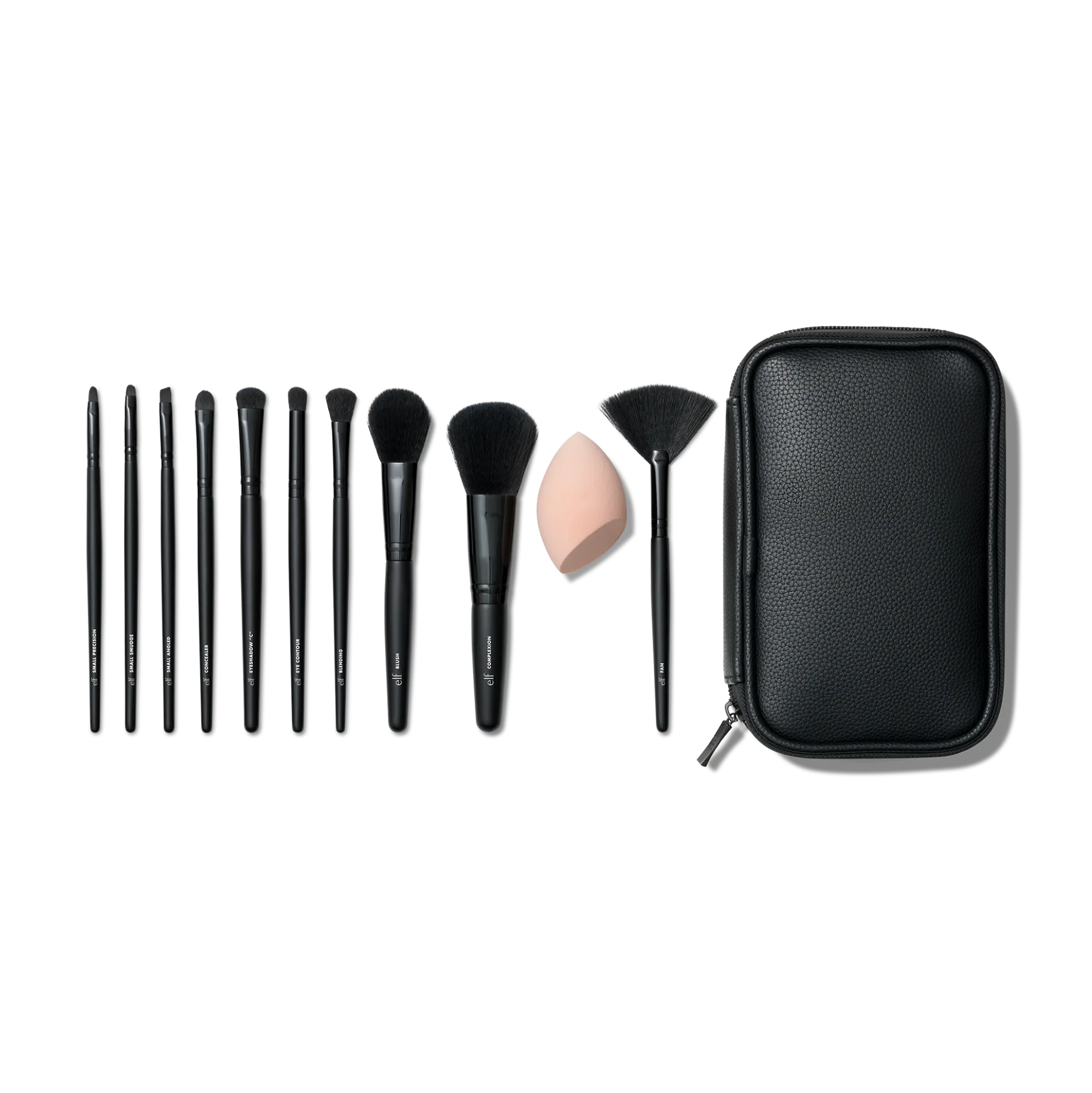 Full Face & Eye Makeup Brush Set with Travel Case